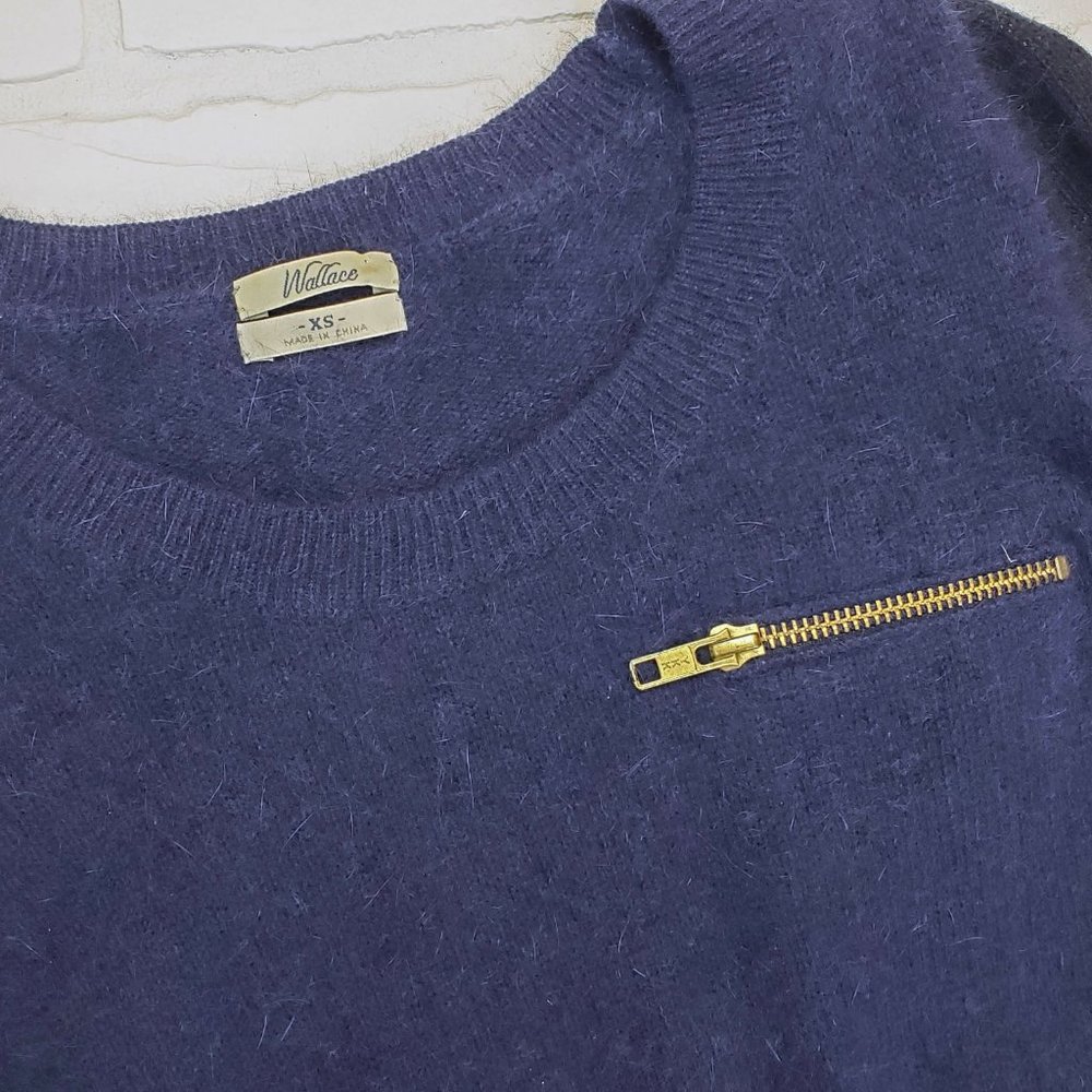 Wallace | Madewell Blue Cashmere Sweater Dress - Picture 4 of 6
